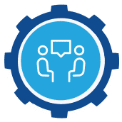 Icon representing initial client discussion to identify IT pain points in a dental practice.